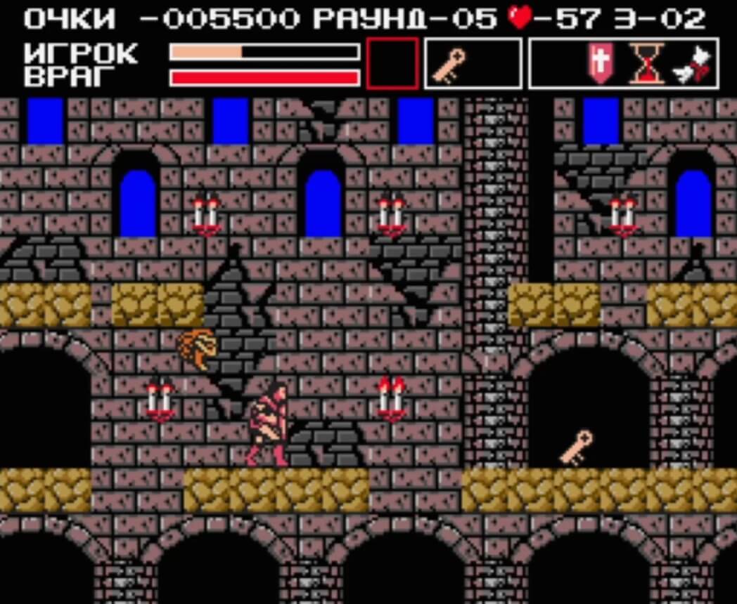 Vampire Killer - геймплей игры MSX2